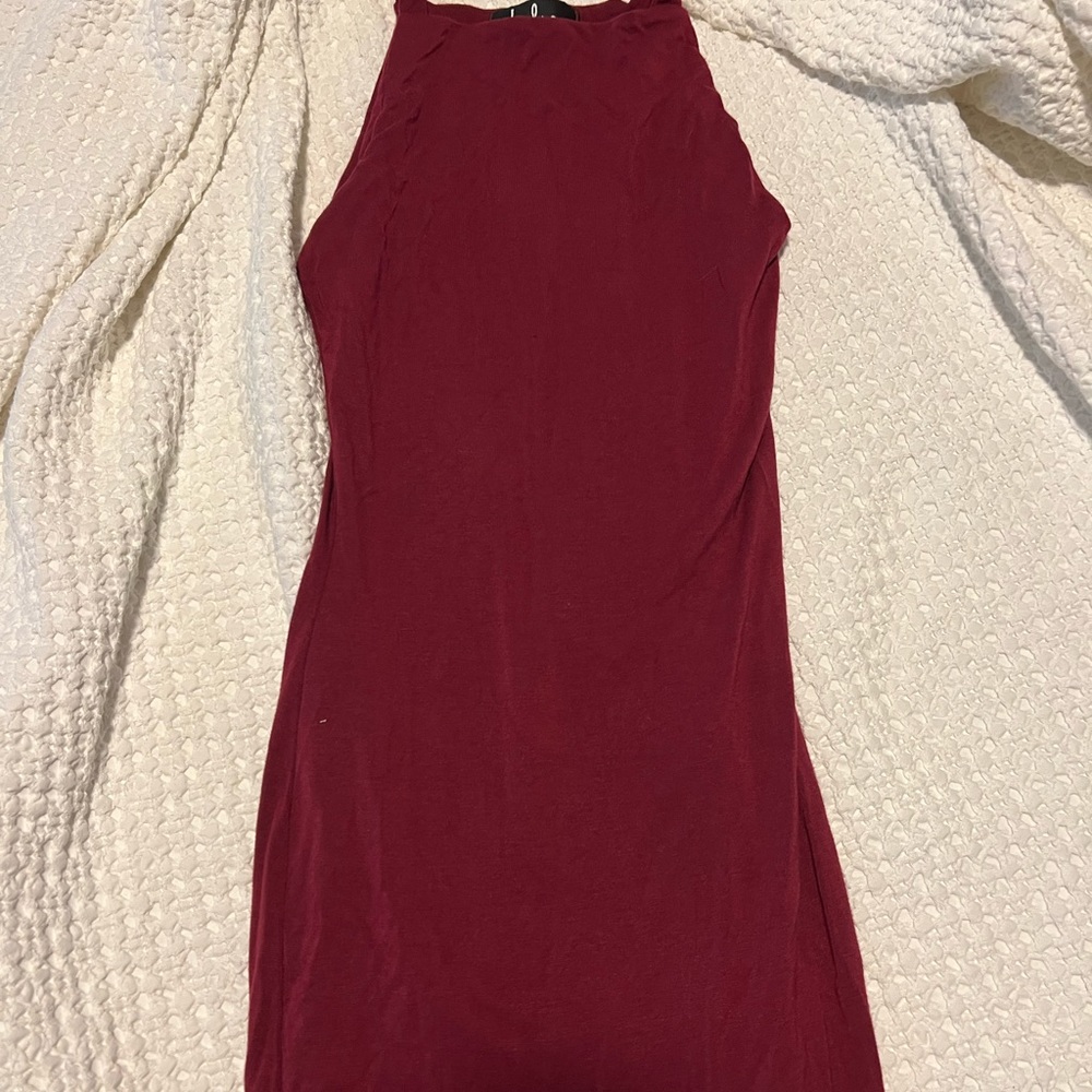 Lulus wine colored fitted dress